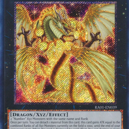 Number 100: Numeron Dragon [RA01-EN039] Platinum Secret Rare