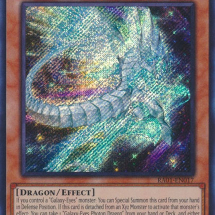 Galaxy-Eyes Afterglow Dragon [RA01-EN017] Secret Rare