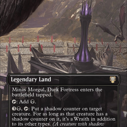 Minas Morgul, Dark Fortress (Borderless) (Surge Foil) [The Lord of the Rings: Tales of Middle-Earth Commander]