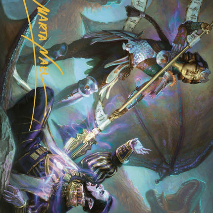 Huatli's Final Strike Art Card (Gold-Stamped Signature) [The Lost Caverns of Ixalan Art Series]