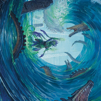 Wave Goodbye Art Card (Gold-Stamped Planeswalker Symbol) [The Lost Caverns of Ixalan Art Series]