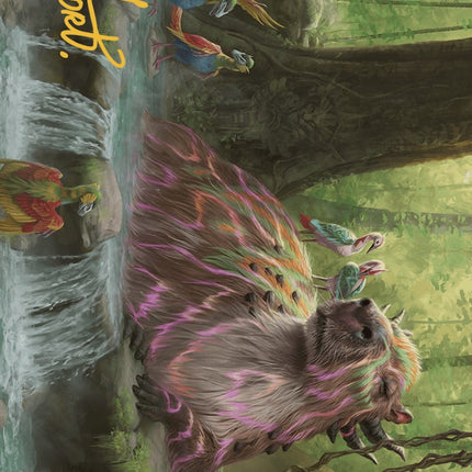 Basking Capybara Art Card (Gold-Stamped Signature) [The Lost Caverns of Ixalan Art Series]