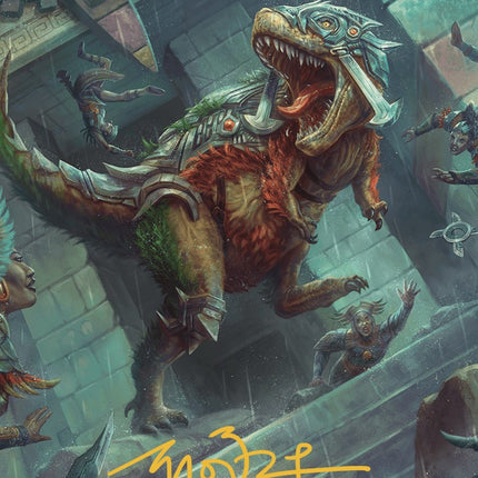Carnage Tyrant Art Card (Gold-Stamped Signature) [The Lost Caverns of Ixalan Art Series]