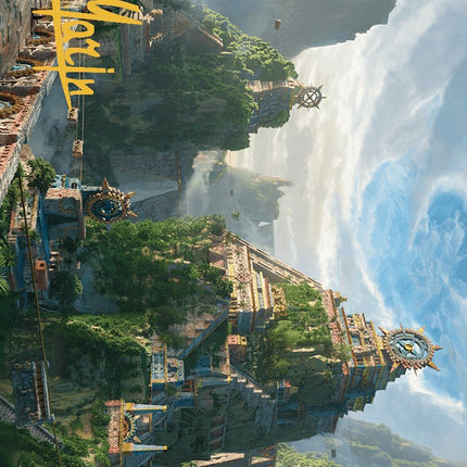 Clifftop Retreat Art Card (Gold-Stamped Signature) [The Lost Caverns of Ixalan Art Series]