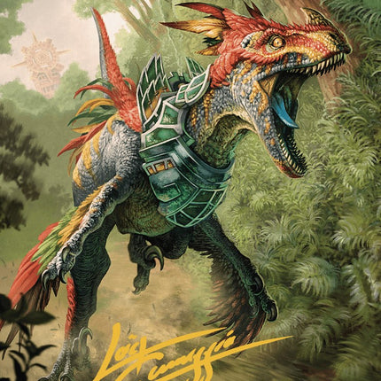 Dinosaur Token Art Card (Gold-Stamped Signature) [The Lost Caverns of Ixalan Art Series]