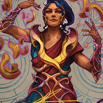 Saheeli, the Sun's Brilliance Art Card (Gold-Stamped Signature) [The Lost Caverns of Ixalan Art Series]