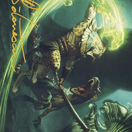 Contest of Claws Art Card (Gold-Stamped Signature) [The Lost Caverns of Ixalan Art Series]