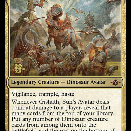 Gishath, Sun's Avatar (LCI) [The Lost Caverns of Ixalan Prerelease Cards]