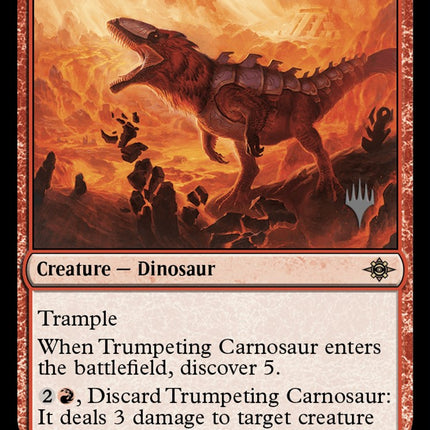 Trumpeting Carnosaur (Promo Pack) [The Lost Caverns of Ixalan Promos]