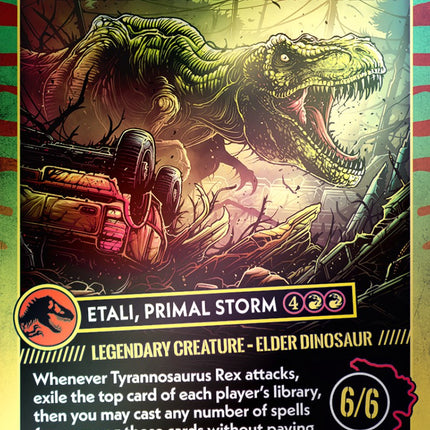Tyrannosaurus Rex - Etali, Primal Storm (Rainbow Foil) [Secret Lair Drop Series]
