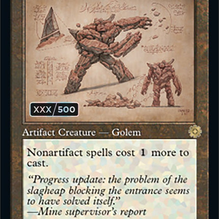 Lodestone Golem (Retro Schematic) (Serialized) [The Brothers' War Retro Artifacts]