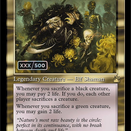 Savra, Queen of the Golgari (Retro) (Serialized) [Ravnica Remastered]