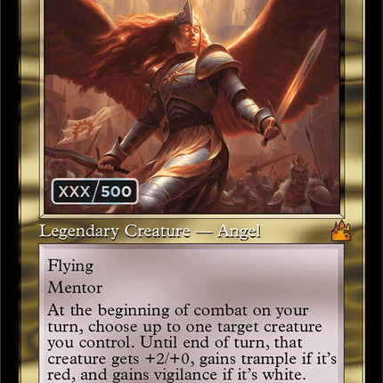 Aurelia, Exemplar of Justice (Retro) (Serialized) [Ravnica Remastered]