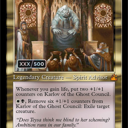 Karlov of the Ghost Council (Retro) (Serialized) [Ravnica Remastered]