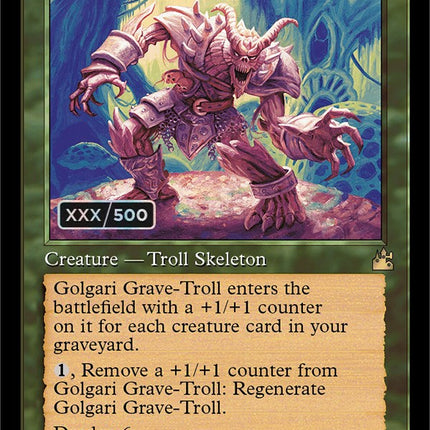 Golgari Grave-Troll (Retro) (Serialized) [Ravnica Remastered]