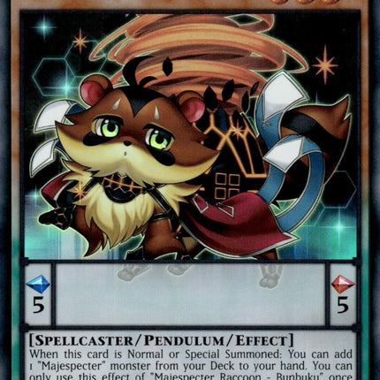 Majespecter Raccoon - Bunbuku [MZMI-EN072] Super Rare