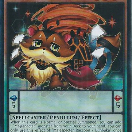 Majespecter Raccoon - Bunbuku (CR) [MZMI-EN072] Collector's Rare
