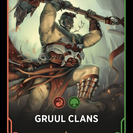 Gruul Clans Theme Card [Ravnica: Clue Edition Tokens]