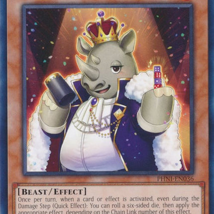 Royal Rhino with Deceitful Dice [PHNI-EN036] Common