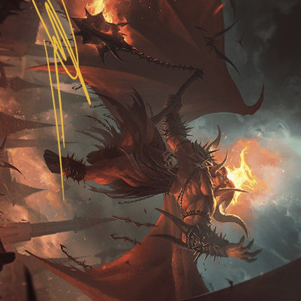 Rakdos, Patron of Chaos Art Card (22/49) (Gold-Stamped Signature) [Murders at Karlov Manor Art Series]