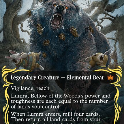 Lumra, Bellow of the Woods (Borderless) (Raised Foil) [Bloomburrow]
