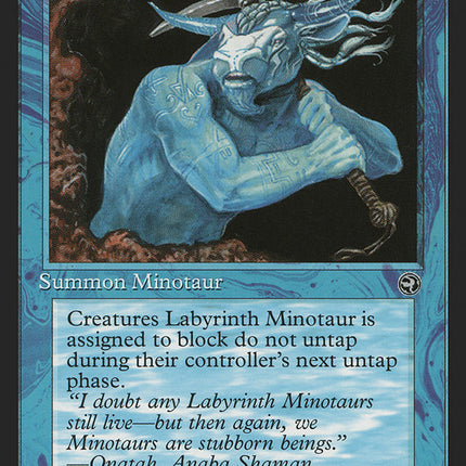 Labyrinth Minotaur (Onatah Flavor Text) [Homelands]