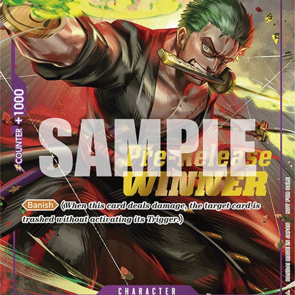 Roronoa Zoro (OP-06 Pre-Release Tournament) [Winner] [One Piece Promotion Cards]
