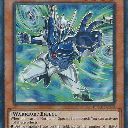 Elemental HERO Stratos (Alternate Art) (Silver) [BLC1-EN022] Ultra Rare