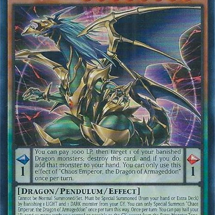 Chaos Emperor, the Dragon of Armageddon (Silver) [BLC1-EN026] Ultra Rare