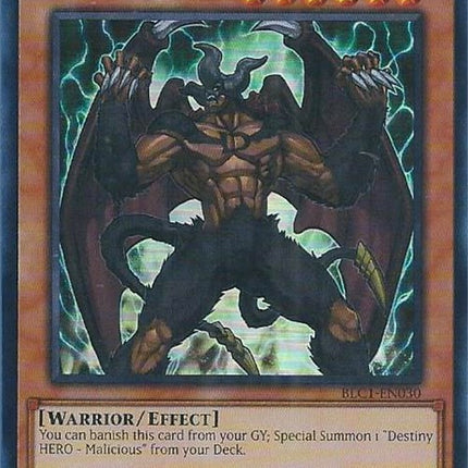Destiny HERO - Malicious (Silver) [BLC1-EN030] Ultra Rare