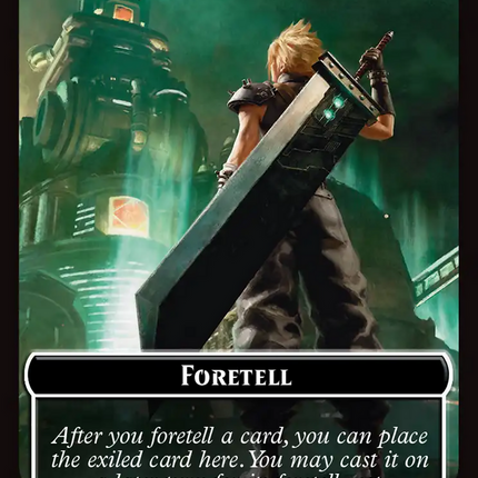 Foretell // Treasure Double-Sided Token (Surge Foil) [FINAL FANTASY Commander Tokens]