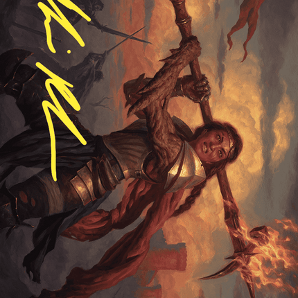 Imodane, the Pyrohammer Art Card (Gold-Stamped Signature) [Wilds of Eldraine Art Series]
