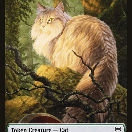 Human Warrior // Cat Double-Sided Token [Kaldheim Tokens]