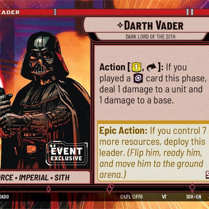 Darth Vader - Dark Lord of the Sith (2/2) (Hyperspace) (Event Promo) (2/2) [Miscellaneous]