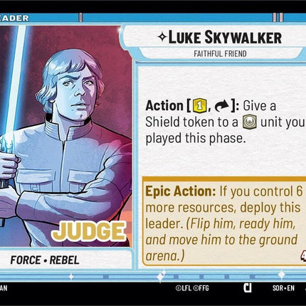 Luke Skywalker - Faithful Friend (3/002) (Judge Promo) (002/002) [Spark of Rebellion Promos]
