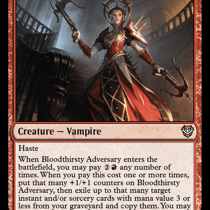 Bloodthirsty Adversary [Outlaws of Thunder Junction Commander]