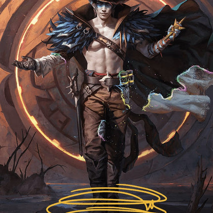 Oko, the Ringleader Art Card (29/54) (Gold-Stamped Signature) [Outlaws of Thunder Junction Art Series]