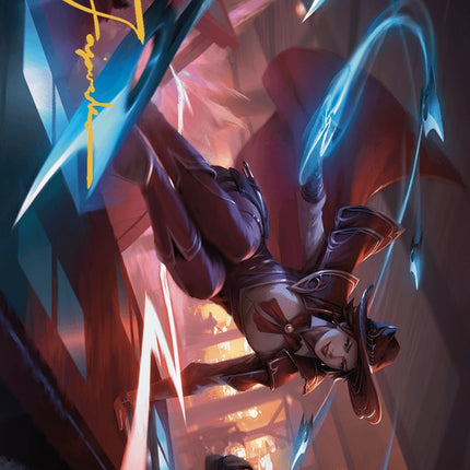 Slick Sequence Art Card (Gold-Stamped Signature) [Outlaws of Thunder Junction Art Series]