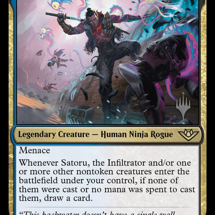 Satoru, the Infiltrator (Promo Pack) [Outlaws of Thunder Junction Promos]