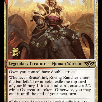 Bruse Tarl, Roving Rancher [Outlaws of Thunder Junction Prerelease Promos]