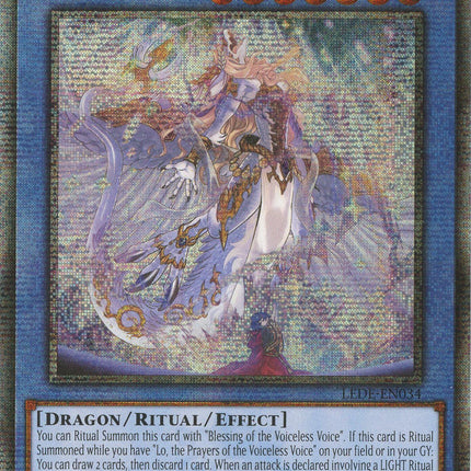 Saffira, Divine Dragon of the Voiceless Voice (Quarter Century Secret Rare) [LEDE-EN034] Quarter Century Secret Rare