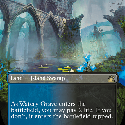 Watery Grave (Borderless) [Ravnica Remastered]
