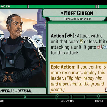 Moff Gideon - Formidable Commander (007/262) (007/262) [Shadows of the Galaxy]
