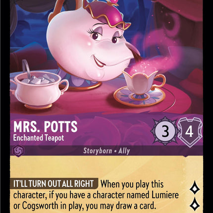 Mrs. Potts - Enchanted Teapot (52/204) [Ursula's Return]