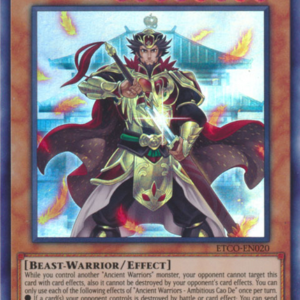 Ancient Warriors - Ambitious Cao De [ETCO-EN020] Super Rare