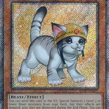 Rescue Cat (Alternate Art) (Platinum Secret Rare) [RA02-EN001] Platinum Secret Rare