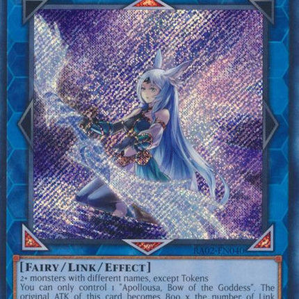 Apollousa, Bow of the Goddess (Alternate Art) (Secret Rare) [RA02-EN040] Secret Rare
