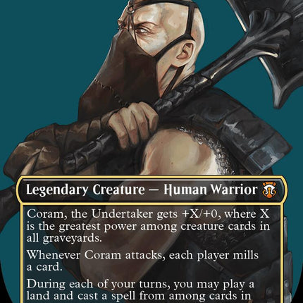 Coram, the Undertaker (Borderless) (Ripple Foil) [Modern Horizons 3 Commander]