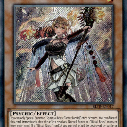 Spiritual Beast Tamer Lara [BLTR-EN017] Secret Rare