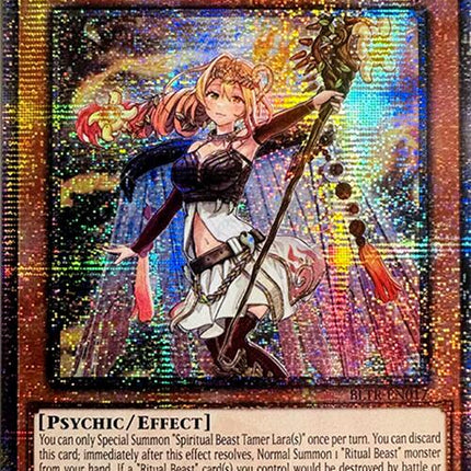Spiritual Beast Tamer Lara (Quarter Century Secret Rare) [BLTR-EN017] Quarter Century Secret Rare